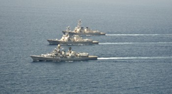 INS Mysore (D60) with USS Chaffee (DDG 90) and USS Curts(FFG 38) (350 x 191)