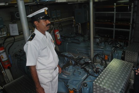 Rao's the man who looks after the engines and keeps those Water Jets running.