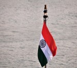 The tricolor, at sea.