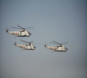 The navy's Seaking helicopters.