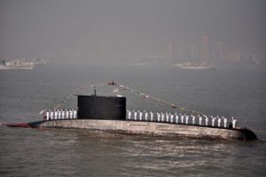 submarine Submariners saluting the President.
